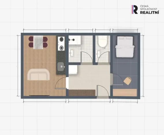 Pronájem bytu 2+kk, Hostivice, Litovická, 53 m2