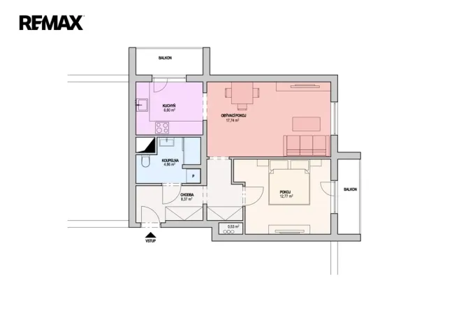 Prodej bytu 2+1, Příbram - Příbram VII, 58 m2