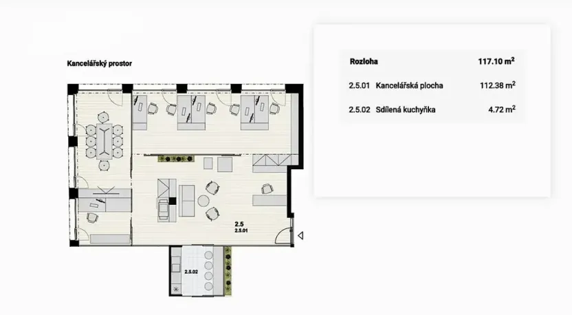 Prodej kanceláře, Praha - Žižkov, Husitská, 139 m2
