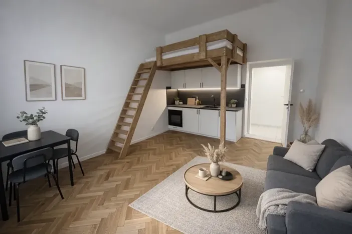 Pronájem bytu 1+kk, Praha - Vinohrady, Velehradská, 25 m2