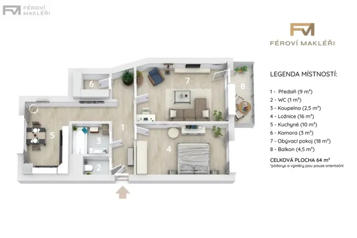 Prodej bytu 2+1, Ostrava, Gen. Píky, 64 m2