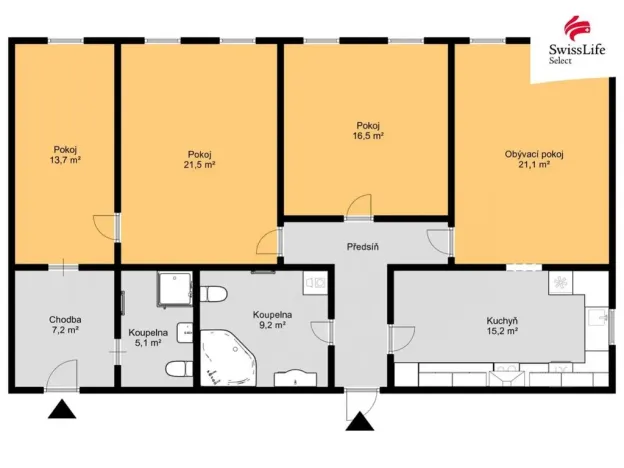 Prodej bytu 4+1, Trutnov, Lípová, 117 m2