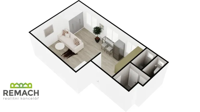 Pronájem bytu 1+kk, Náchod, Smiřických, 38 m2