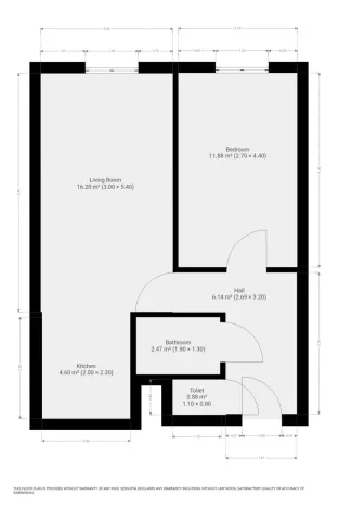 Pronájem bytu 2+kk, Praha - Černý Most, Kpt. Stránského, 46 m2
