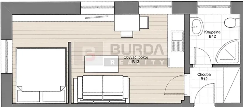 Pronájem bytu 1+1, Neratovice, 25 m2