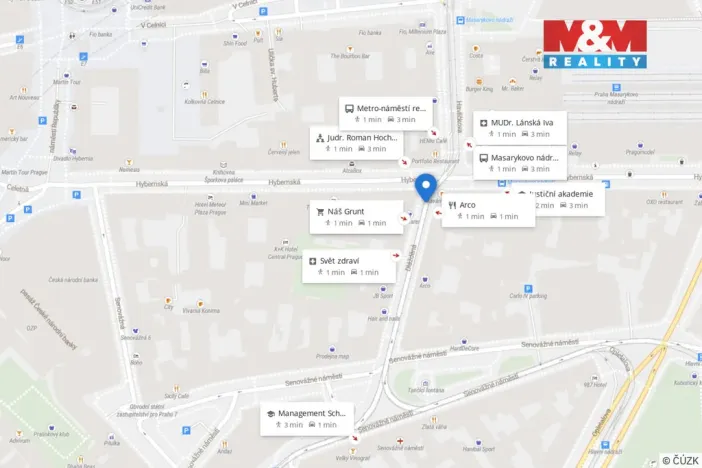 Pronájem bytu 2+kk, Praha - Nové Město, Dlážděná, 80 m2