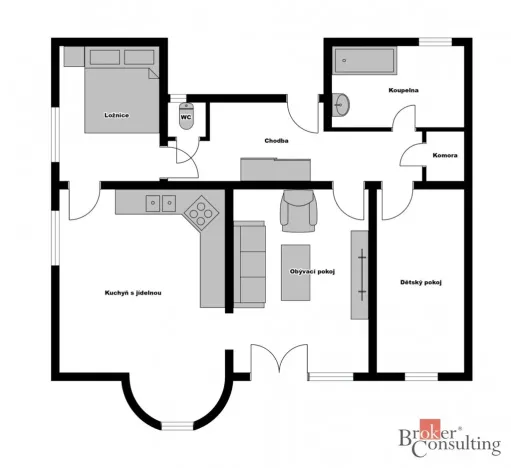 Pronájem bytu 4+kk, Liberec - Liberec XIV-Ruprechtice, Lesní, 68 m2