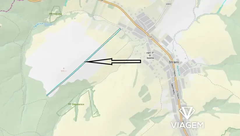 Prodej pole, Strání, 12147 m2