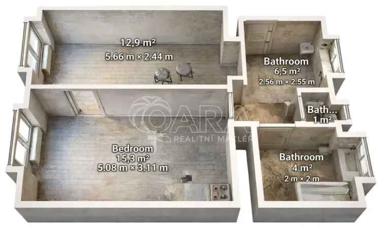 Prodej bytu 2+kk, Praha - Vinohrady, Rejskova, 39 m2