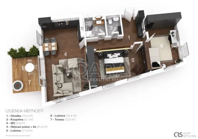 Prodej bytu 3+kk, Beroun - Beroun-Závodí, Na Veselou, 81 m2