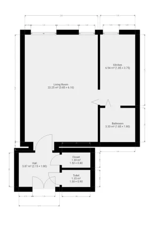 Pronájem bytu 1+kk, Praha - Nusle, 5. května, 36 m2