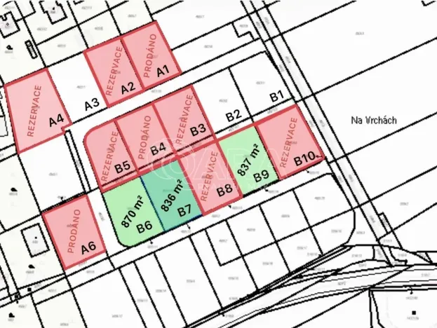 Prodej pozemku pro bydlení, Sobětuchy, 822 m2