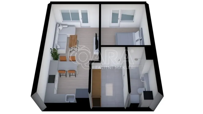 Pronájem bytu 2+kk, Praha - Košíře, Naskové, 53 m2