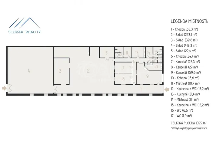 Prodej skladu, Bělotín, 1029 m2
