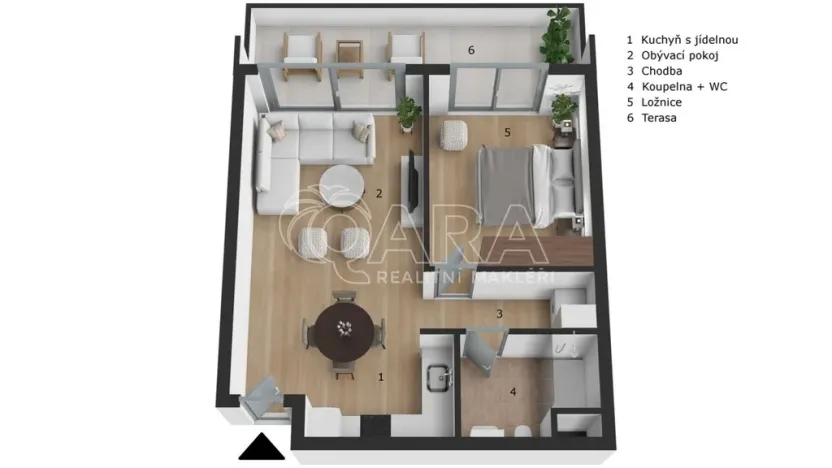 Prodej bytu 2+kk, Argyri Eftalioti,Aradippou,Kypr, 73 m2
