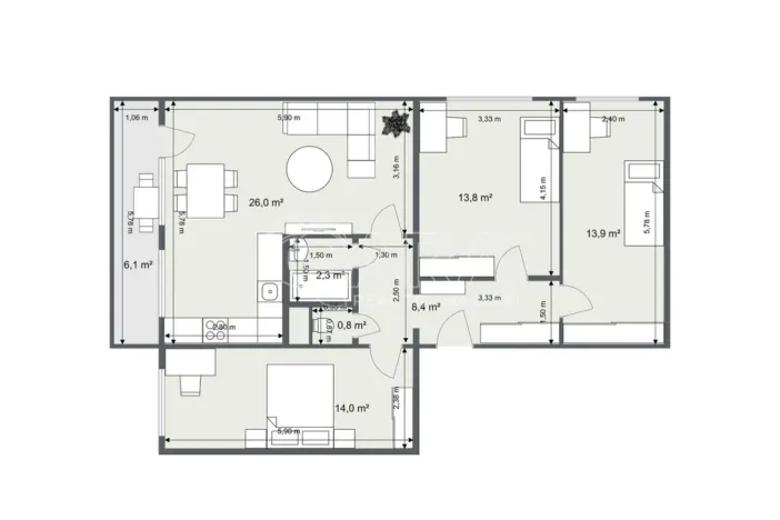 Prodej bytu 4+kk, Praha - Žižkov, U kněžské louky, 81 m2