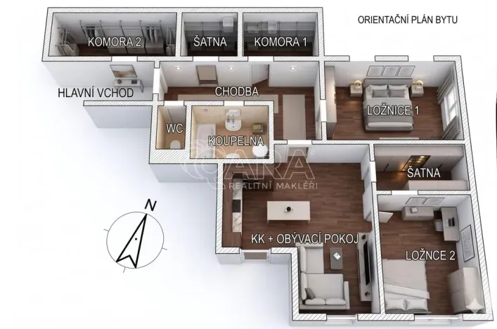 Pronájem bytu 3+kk, Holubice - Kozinec, Lesní, 95 m2