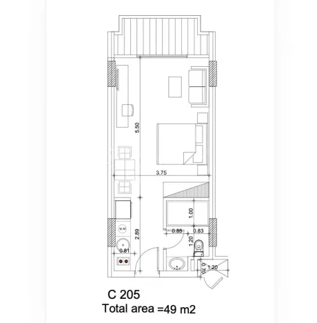 Prodej bytu 1+kk, Hurgáda,Egypt, 49 m2