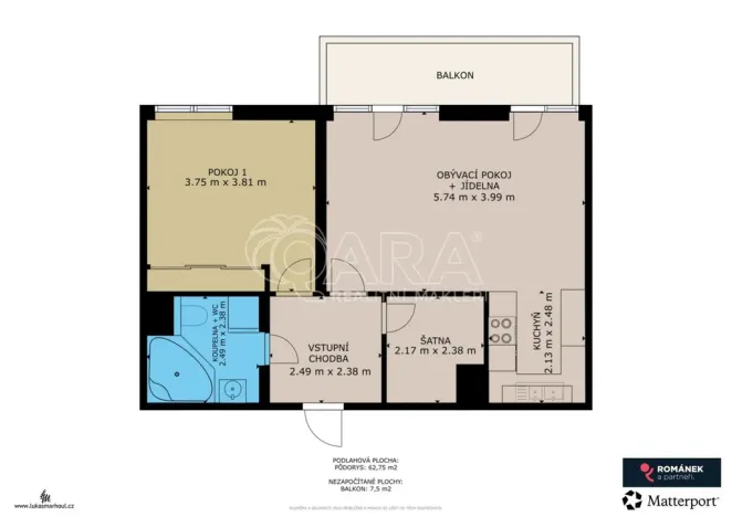 Prodej bytu 2+kk, Praha - Pitkovice, Májovková, 67 m2