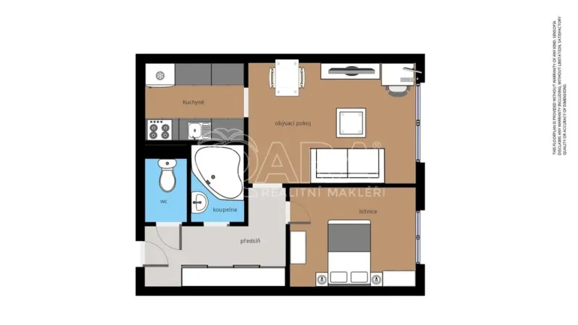 Pronájem bytu 2+kk, Praha - Chodov, Filipova, 46 m2