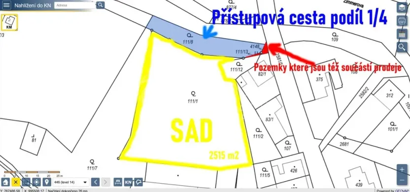 Prodej komerčního pozemku, Třebenice, Zimmerova, 2527 m2