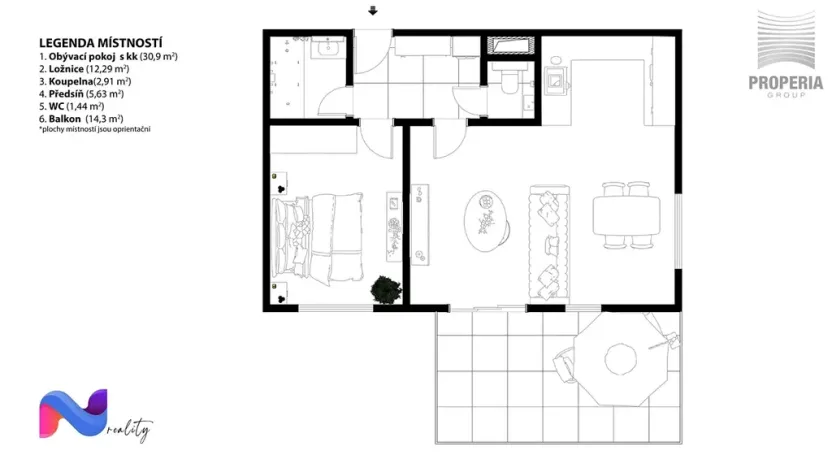 Prodej bytu 2+kk, Brno, Jerlínová, 55 m2