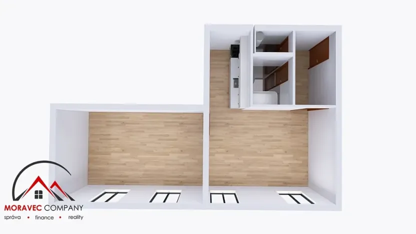 Pronájem bytu 2+kk, Ostrava, Křišťanova, 54 m2