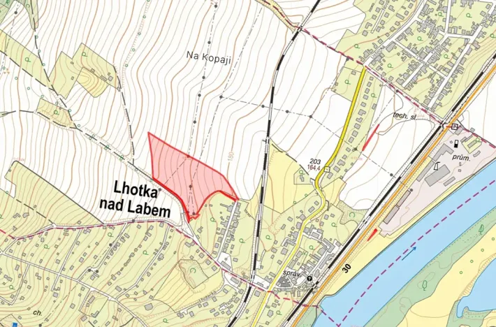 Prodej pole, Lhotka nad Labem, 9589 m2