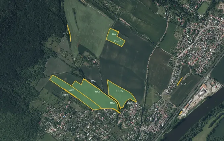 Prodej pole, Lhotka nad Labem, 72188 m2