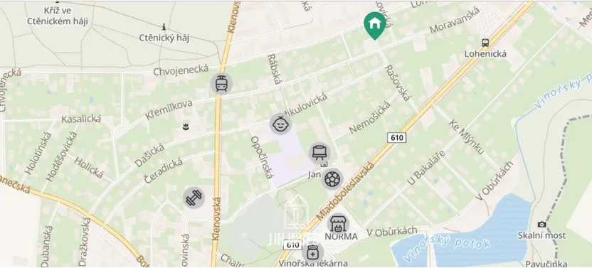 Pronájem bytu 2+kk, Praha - Vinoř, Moravanská, 57 m2