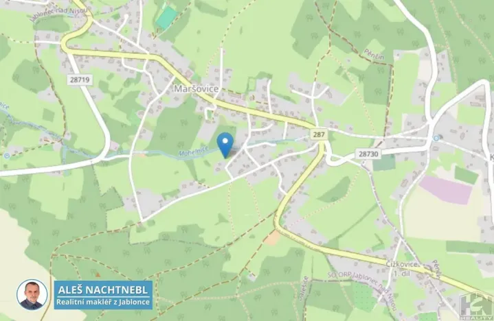 Prodej pozemku, Maršovice, 1079 m2