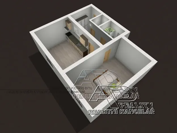 Pronájem bytu 2+kk, České Budějovice, 44 m2