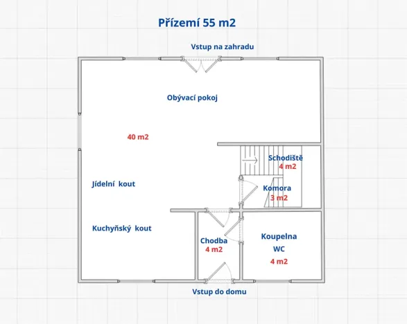 Pronájem rodinného domu, Vinařice, Na Horce, 102 m2
