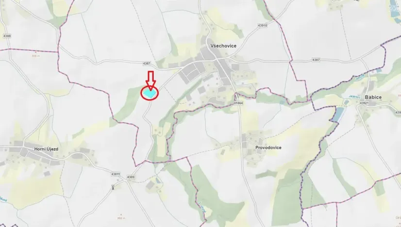 Prodej podílu pole, Všechovice, 1466 m2