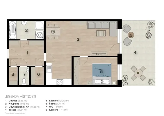 Prodej bytu 2+kk, Praha - Hloubětín, Mochovská, 63 m2
