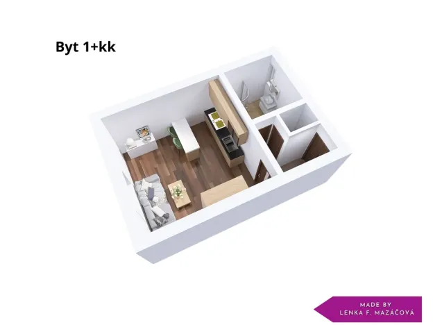 Pronájem bytu 1+kk, Olomouc - Nová Ulice, Balcárkova, 27 m2