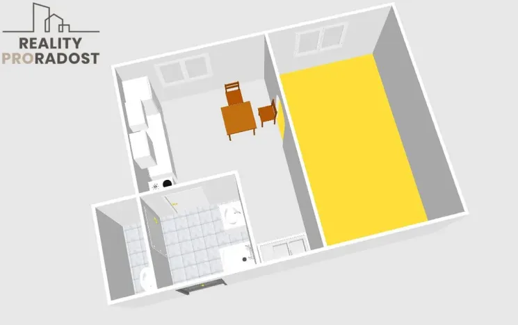 Pronájem bytu 1+1, Dubí, Ruská, 35 m2