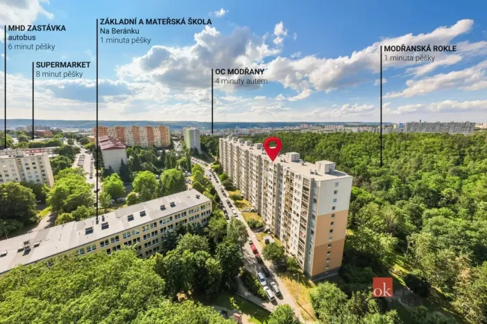 Pronájem bytu 3+1, Praha - Modřany, Urbánkova, 76 m2