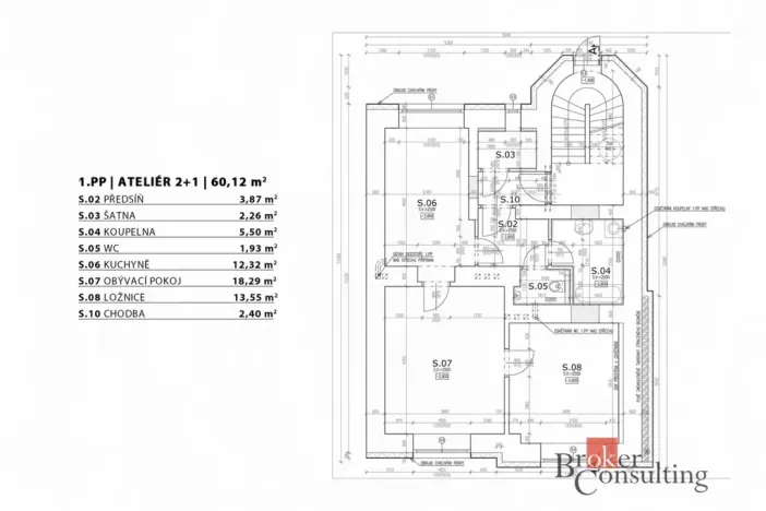Pronájem bytu 2+1, Praha - Strašnice, Mukařovská, 60 m2