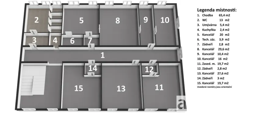 Pronájem kanceláře, Neratovice - Horňátky, 240 m2