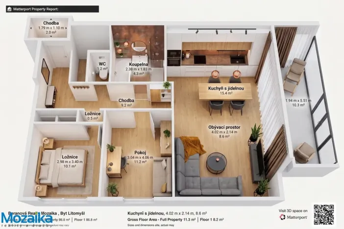 Pronájem bytu 3+kk, Litomyšl - Litomyšl-Město, Z. Kopala, 80 m2