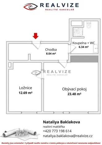 Pronájem bytu 2+kk, České Budějovice, Puklicova, 50 m2