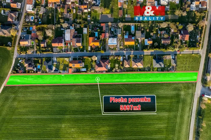 Prodej pozemku pro bydlení, Moravany, 5897 m2
