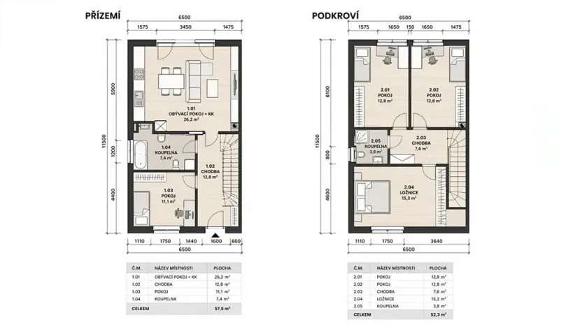Pronájem rodinného domu, Dřevčice, 129 m2
