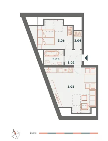 Pronájem bytu 2+kk, Odolena Voda, K Cukrovaru, 59 m2