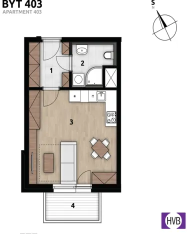 Pronájem bytu 1+kk, Praha - Strašnice, Strančická, 36 m2