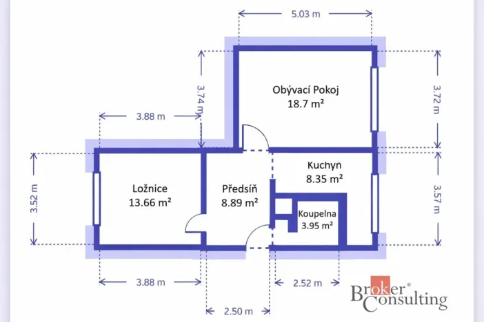 Prodej bytu 2+1, Plzeň - Skvrňany, Křimická, 52 m2