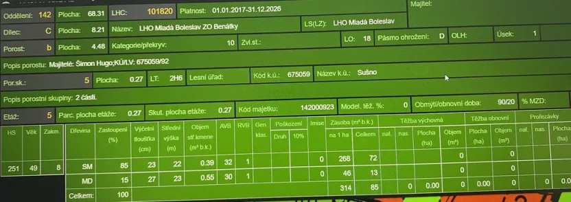 Prodej lesa, Kropáčova Vrutice - Sušno, 15167 m2