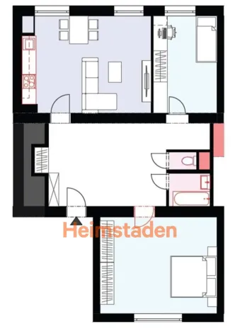 Pronájem bytu 3+kk, Ostrava - Poruba, Havlíčkovo náměstí, 74 m2