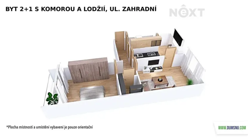 Pronájem bytu 2+1, Šumperk, Zahradní, 51 m2